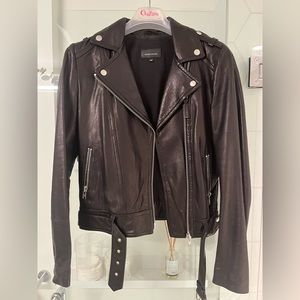 MACKAGE Florica Leather Jacket, Black, Small